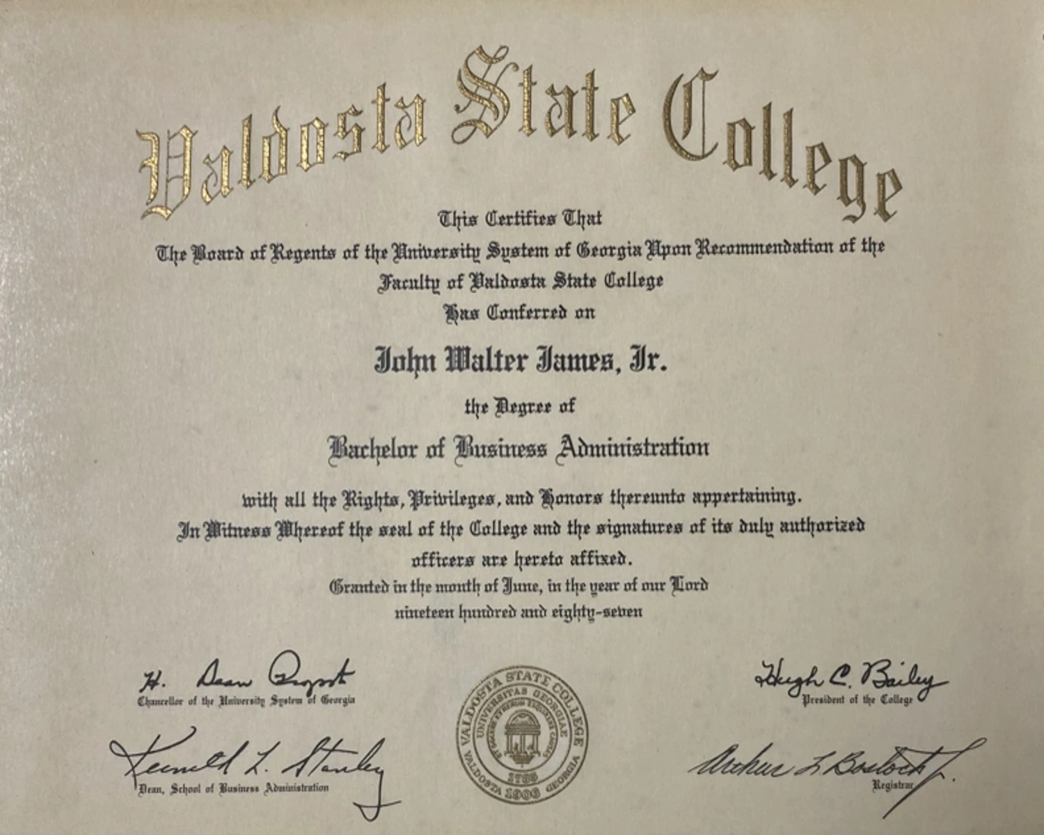College Degree Diploma